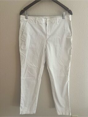 GAP Girlfriend Khaki Pants White Size 10 Casual Straight Chino
